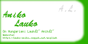 aniko lauko business card